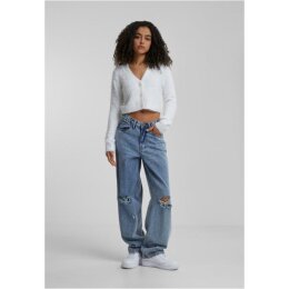 Urban Classics - Ladies Cropped Feather Cardigan (TB5440) - white XL