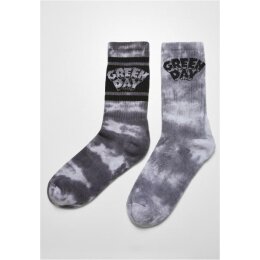 Urban Classics - Green Day  Tie Die Socks 2-Pack (MC812) - black/white  43-46