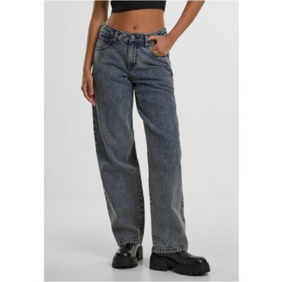 Urban Classics - Ladies Mid Waist 90´s Jeans (TB7127) - dirty washed
