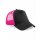 Beechfield - B640 Snapback Trucker - black / fuchsia
