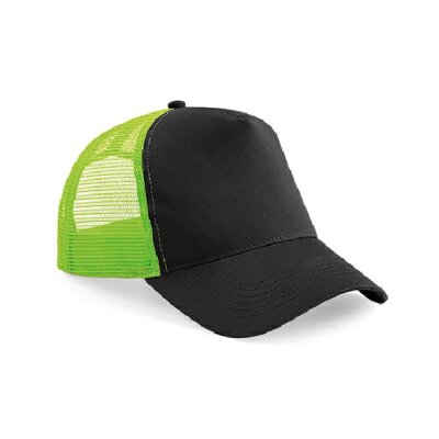 Beechfield - B640 Snapback Trucker - black / lime green
