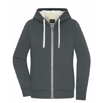 James & Nicholson - Ladies´ Doubleface Jacket (JN1319) - graphite / nature