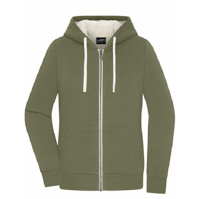 James & Nicholson - Ladies´ Doubleface Jacket (JN1319) - olive / nature