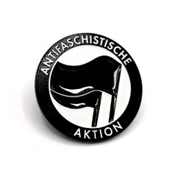 Antifaschistische Aktion - schwarz/schwarz - Pin