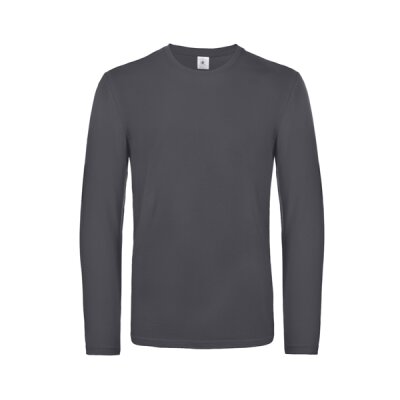 B&C - E190 Unisex Longsleeve Shirt (TU07T) - dark grey (dunkelgrau) L