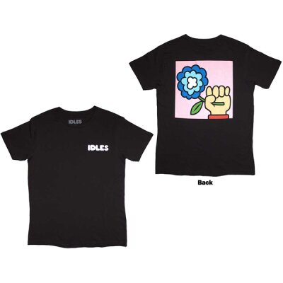 Idles - Cartoon Flower - Unisex Shirt - black - T-Shirt  S