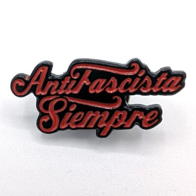 Anti Fascista Siempre - red - Pin
