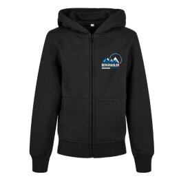 Bergradler Oberthal - Logo - Kinder Kapuzenzipper - schwarz 6 Jahre (106/116)