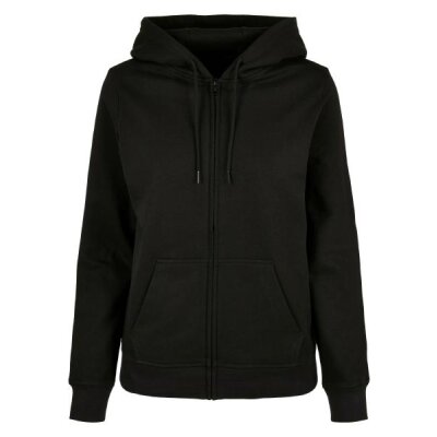 Build Your Brand - Ladies Basic Zip Hoody (BB009) - black
