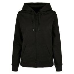 Build Your Brand - Ladies Basic Zip Hoody (BB009) - black L