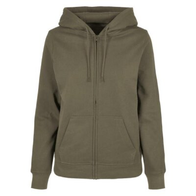 Build Your Brand - Ladies Basic Zip Hoody (BB009) - olive