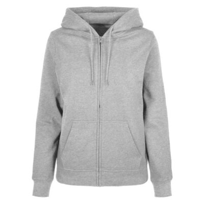 Build Your Brand - Ladies Basic Zip Hoody (BB009) - heather grey