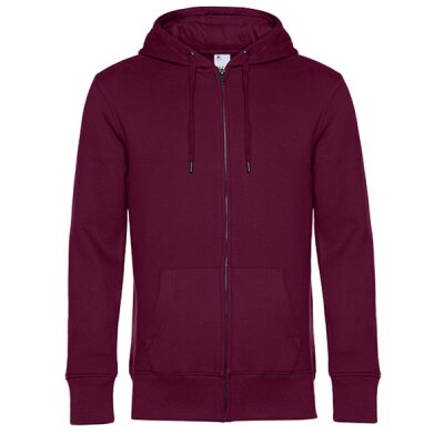 B&C - King Zip Hooded Kapuzenjacke (WU3K) - dark cherry