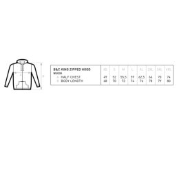 B&C - King Zip Hooded Kapuzenjacke (WU3K) - dark cherry