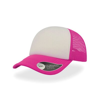 Atlantis - Rapper (AT505) - Trucker Cap - white/fuchsia/fuchsia fluo