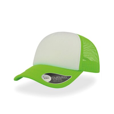 Atlantis - Rapper (AT505) - Trucker Cap - white/green fluo/green fluo