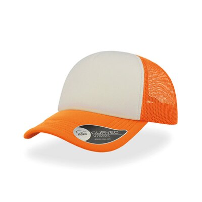 Atlantis - Rapper (AT505) - Trucker Cap - white/orange fluo/orange fluo