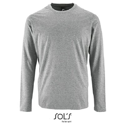 SOLS - 02074 - Mens Long Sleeve T-Shirt Imperial - grey melange