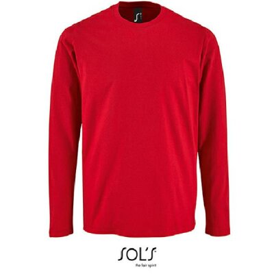 SOLS - 02074 - Mens Long Sleeve T-Shirt Imperial - red