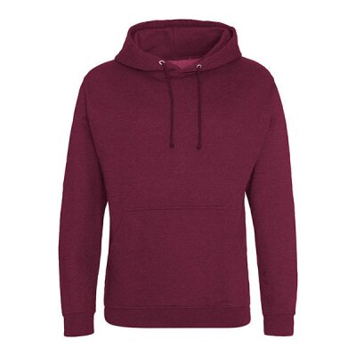 Just Hoods - College Hoodie (JH001) - burgundy smoke L