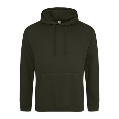 Just Hoods - College Hoodie (JH001) - combat green L