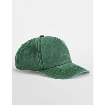 Beechfield - B657 Relaxed 5 Panel Vintage Cap - vintage bottle green