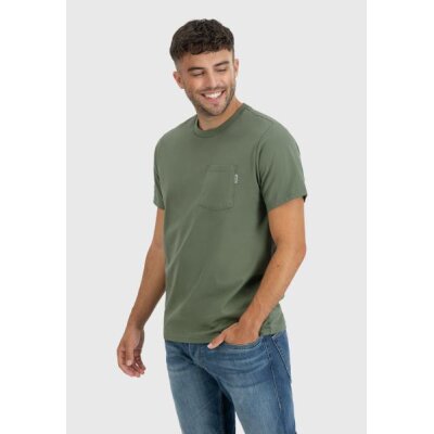 Vintage Industries - 3546 Gray Pocket T-Shirt - drab M