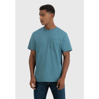 Vintage Industries - 3546 Gray Pocket T-Shirt - ocean blue L