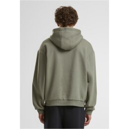 Build Your Brand - Fluffy Hoodie (BY284) - pale olive