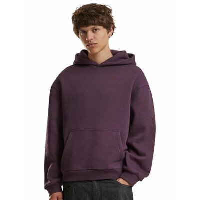 Build Your Brand - Fluffy Hoodie (BY284) - plum purple