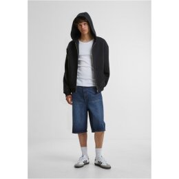 Build Your Brand - Fluffy Zip Hoodie (BY285) - black  XL