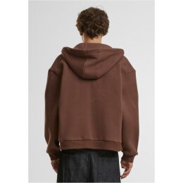 Build Your Brand - Fluffy Zip Hoodie (BY285) - chocolate brown