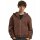 Build Your Brand - Fluffy Zip Hoodie (BY285) - chocolate brown