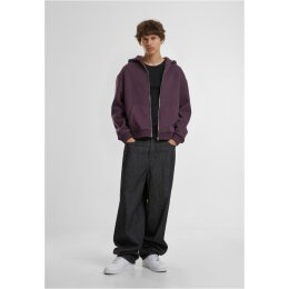 Build Your Brand - Fluffy Zip Hoodie (BY285) - plum purple  XL