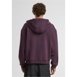Build Your Brand - Fluffy Zip Hoodie (BY285) - plum purple  XL