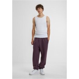 Build Your Brand - Fluffy Sweatpants  (BY286) - plum purple