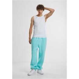 Build Your Brand - Fluffy Sweatpants  (BY286) - beryl blue
