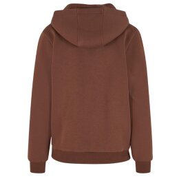 Build Your Brand - Ladies Fluffy Hoody (BY289) - chocolate brown L