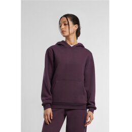 Build Your Brand - Ladies Fluffy Hoody (BY289) - plum...