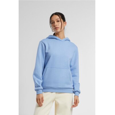 Build Your Brand - Ladies Fluffy Hoody (BY289) - powder blue