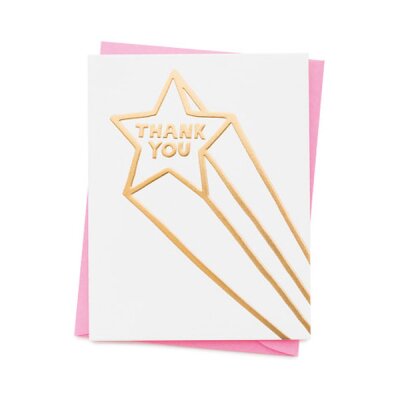 Grußkarte - Ashkahn - Thank You Shooting Star - Karte mit Umschlag