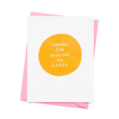 Grußkarte - Ashkahn - Thanks For Making Me Happy - Karte mit Umschlag