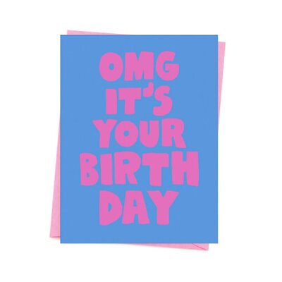 Grußkarte - Ashkahn - OMG Birthday - Karte mit Umschlag