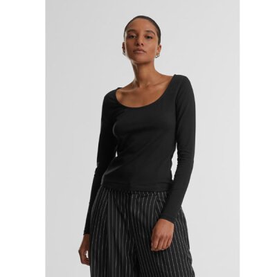 Urban Classics - TB7162 - Ladies Wide Neck Longsleeve - black XL