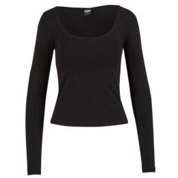 Urban Classics - TB7162 - Ladies Wide Neck Longsleeve - black XL
