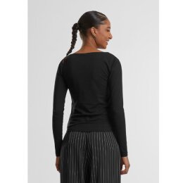 Urban Classics - TB7162 - Ladies Wide Neck Longsleeve - black 4XL