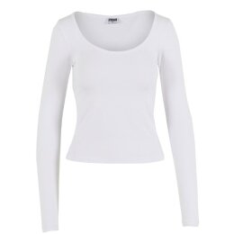 Urban Classics - TB7162 - Ladies Wide Neck Longsleeve - white