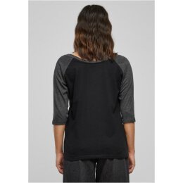 Urban Classics - TB733 - Ladies 3/4 Contrast Raglan Tee - black / charcoal L