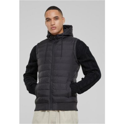 Urban Classics - TB510 - Small Bubble Hooded Vest - black / black