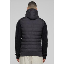 Urban Classics - TB510 - Small Bubble Hooded Vest - black / black